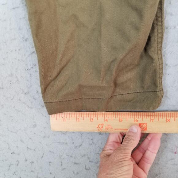 Wear First Cargo Pants Mens 34x30 Khaki Casual Cotton Utility Pockets Belted - Picture 10 of 13